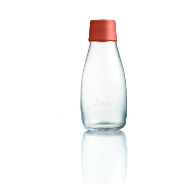 Ciemnopomarańczowa szklana butelka ReTap, 300 ml