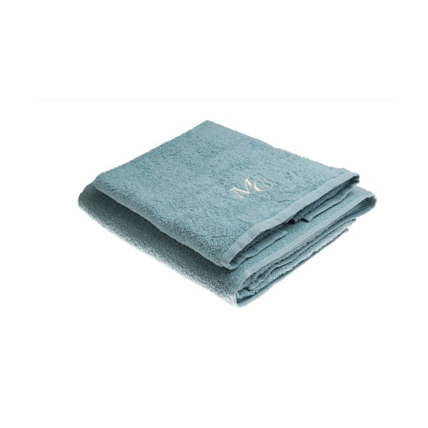 Zestaw 2 niebieskich ręczników Samantha