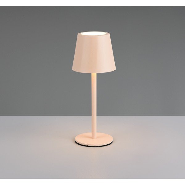 Kremowa lampa stołowa LED z metalowym kloszem (wysokość 21 cm) Diaz – Reality-image-1