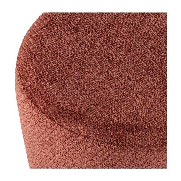 Czerwony puf z materiału bouclé Islen – WOOOD-image-4