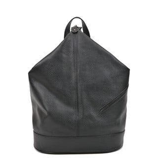 Czarny skórzany plecak Carla Ferreri Chic