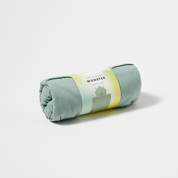Zielony dziecięcy ręcznik plażowy z kapturem Sunnylife Monster, 3-6 lat-image-3