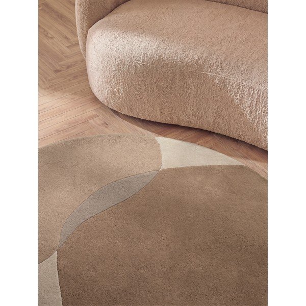 Beżowy wełniany okrągły dywan ø 200 cm Ovia – Villeroy&Boch-image-4