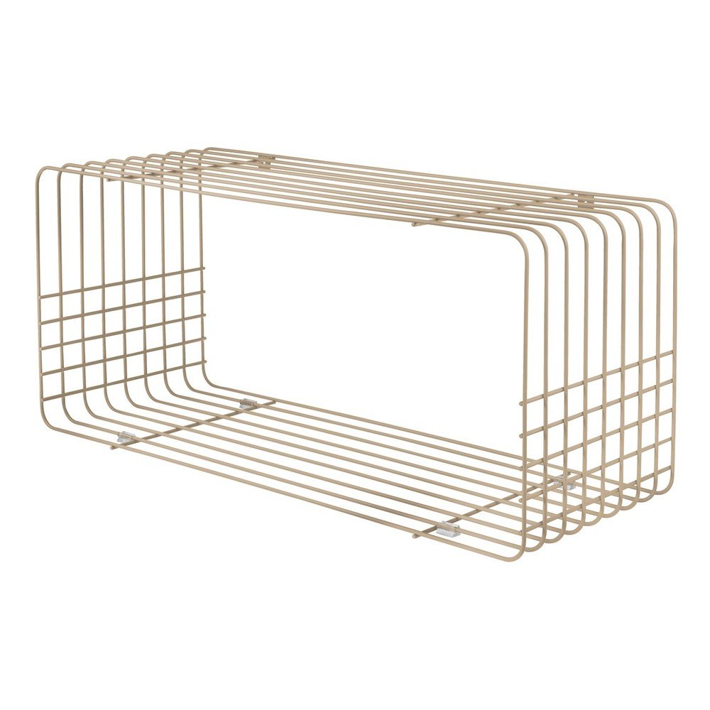 Beżowa wielopoziomowa metalowa półka 70 cm Wire – Mette Ditmer Denmark