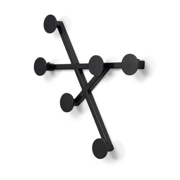 Czarny metalowy wieszak ścienny Bottoni – Spinder Design-image-2