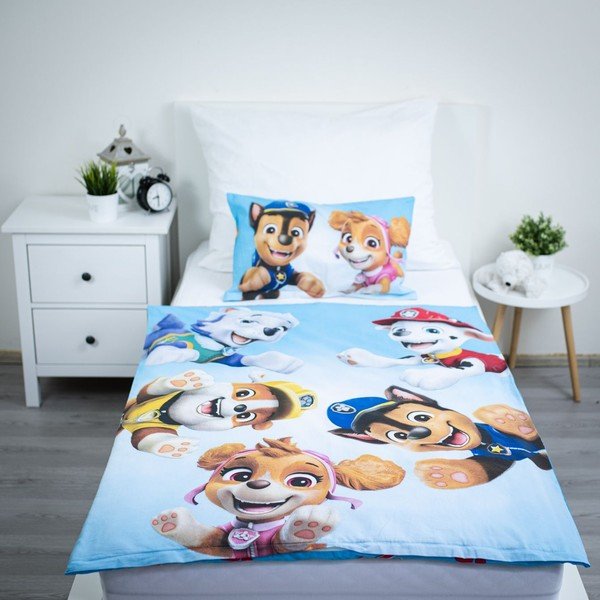 Bawełniana pościel dziecięca do łóżeczka 100x135 cm Paw Patrol – Jerry Fabrics-image-1