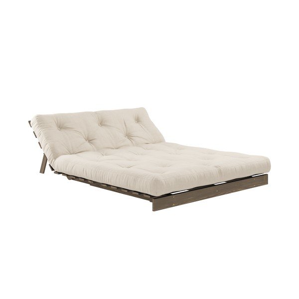 Beżowokremowa rozkładana sofa 140 cm Roots – Karup Design-image-4