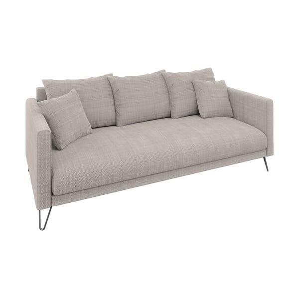 Jasnobrązowa sofa  z tkaniny szenilowej 200 cm Freya – Ropez