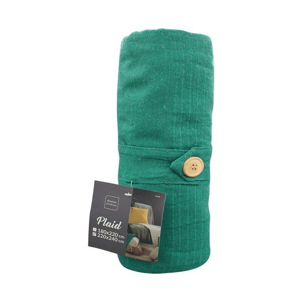 Zielononiebieska narzuta 220x240 cm Lucile – douceur d'intérieur-image-3