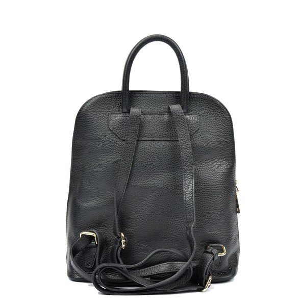 Czarny skórzany plecak damski Renata Corsi Sofia-image-3