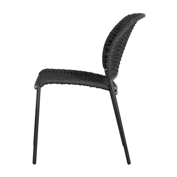 Czarne metalowe krzesła ogrodowe zestaw 2 szt. Taku – Exotan-image-2