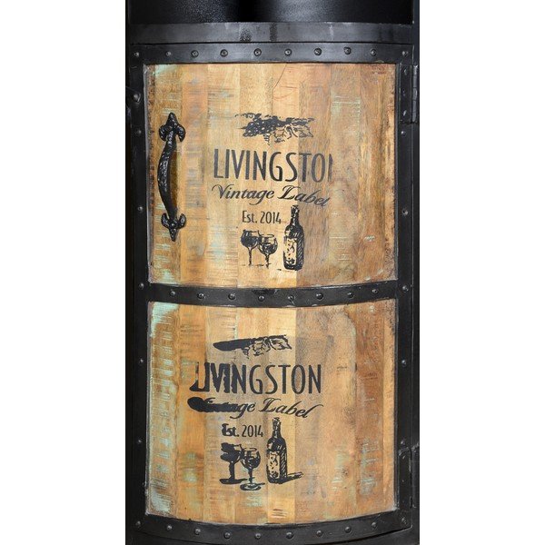 Czarna metalowa szafka na wino liczba butelek 9, 60x115 cm Luni – Interia Home & Living-image-1