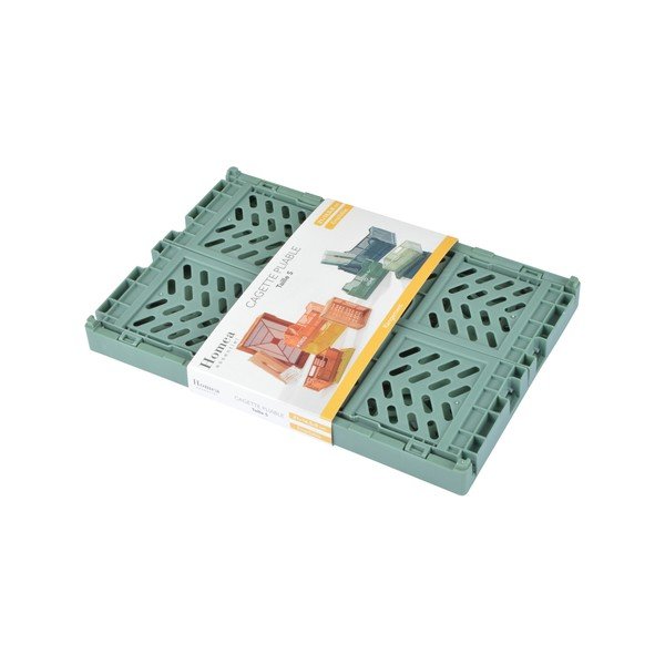 Jasnozielony plastikowy pojemnik 21x14.5x8 cm – Homéa-image-3