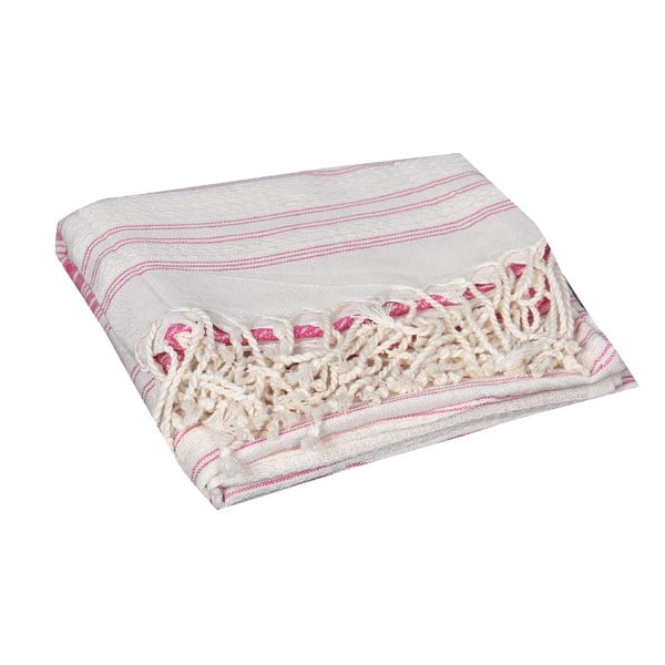 Różowy ręcznik hammam Artemis Pink, 90x190 cm