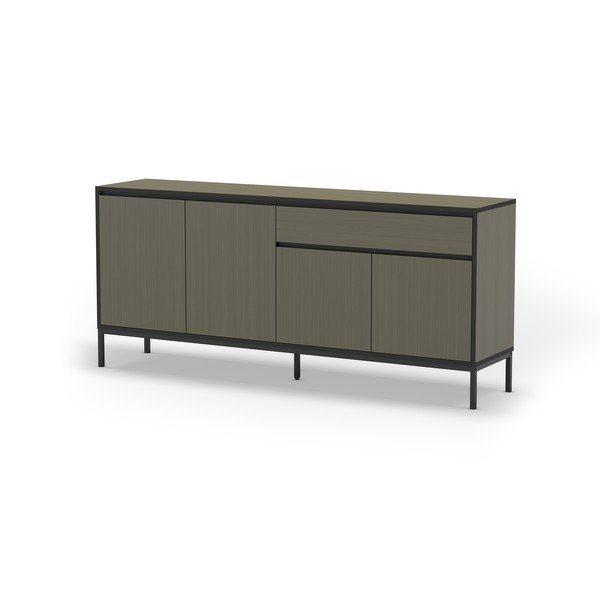 Ciemnozielona niska komoda 180x80 cm Lorenza – Marckeric-image-2