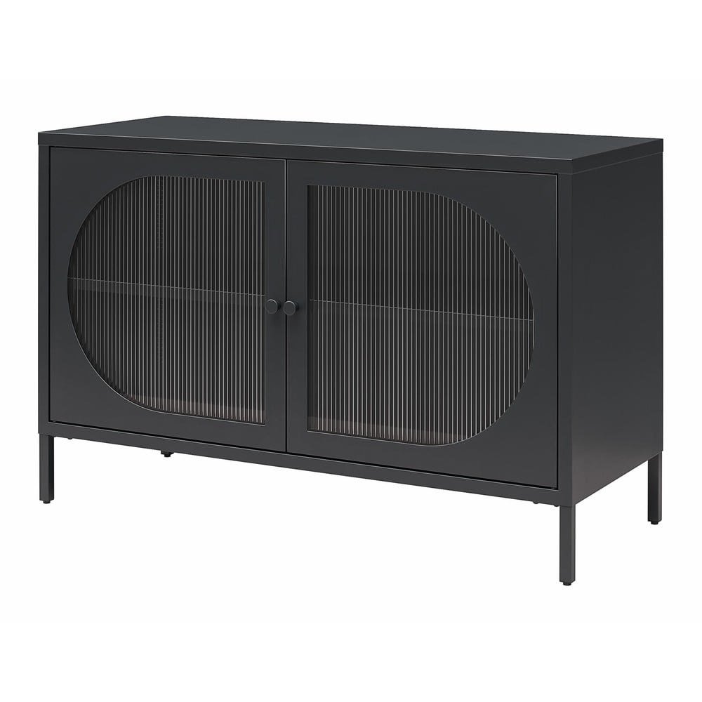 Czarna metalowa witryna 100x64x40 cm Luna – Støraa (zdjęcie 4)