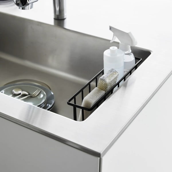 Czarny metalowy stojak na akcesoria do mycia naczyń bez wiercenia Film Hook – YAMAZAKI-image-3