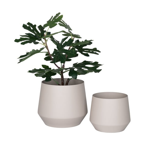 Metalowe osłonki na doniczki zestaw 2 szt. ø 25 cm Trofa – House Nordic-image-2