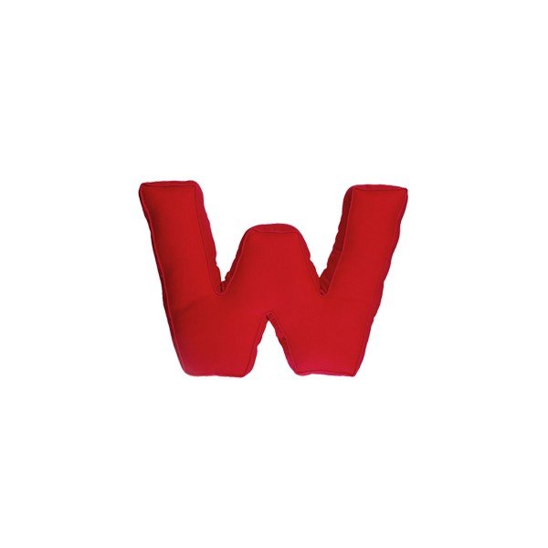 Poduszka w kształcie litery W, czerwona