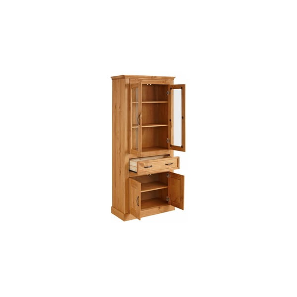 Brązowa witryna 4-drzwiowa z litej sosny Støraa Suzie-image-1