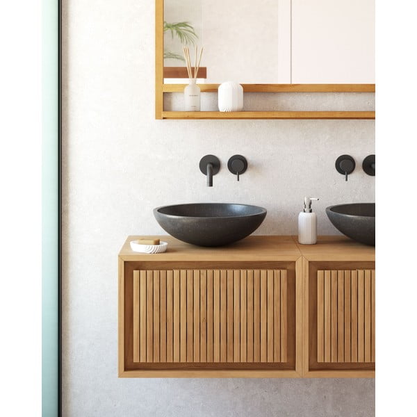 Szafka pod umywalkę z drewna tekowego Kave Home Taciana-image-2
