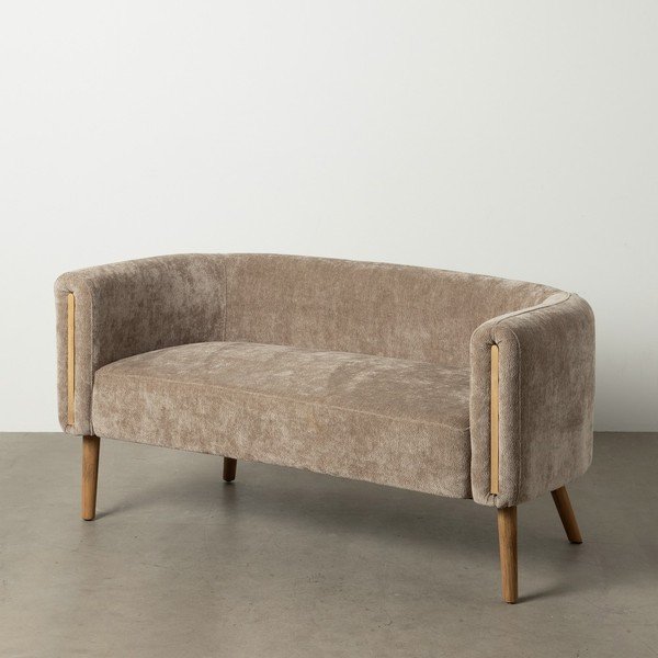 Brązowa sofa  z tkaniny szenilowej 142 cm Birch – Ixia-image-1