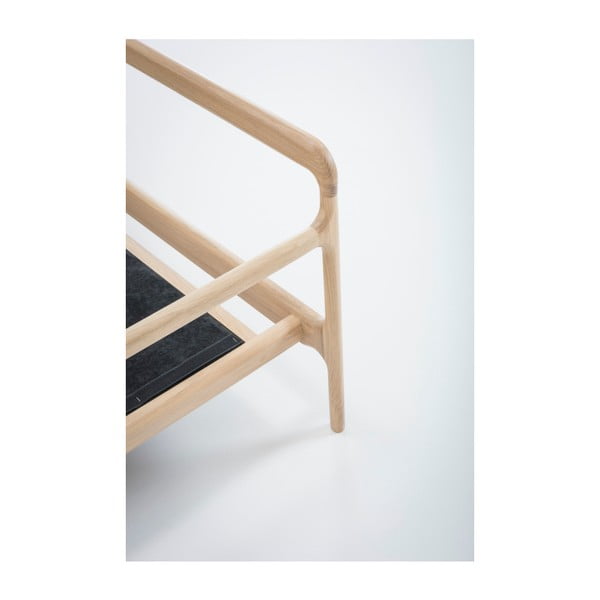 Karmelowa sofa z bawolej skóry z konstrukcją z litego drewna dębowego Gazzda Fawn, 240 cm-image-3