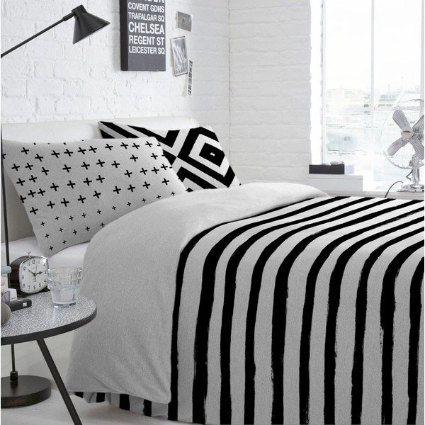 Bawełniana poszwa na kołdrę Blanc Stripes, 200x200 cm-image-4