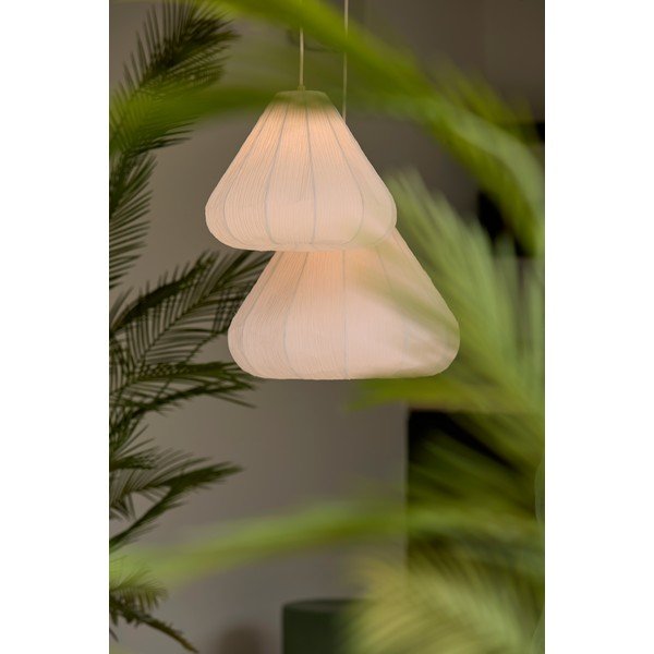 Kremowa lampa wisząca z papierowym kloszem ø 10 cm Sarella – Light & Living-image-1