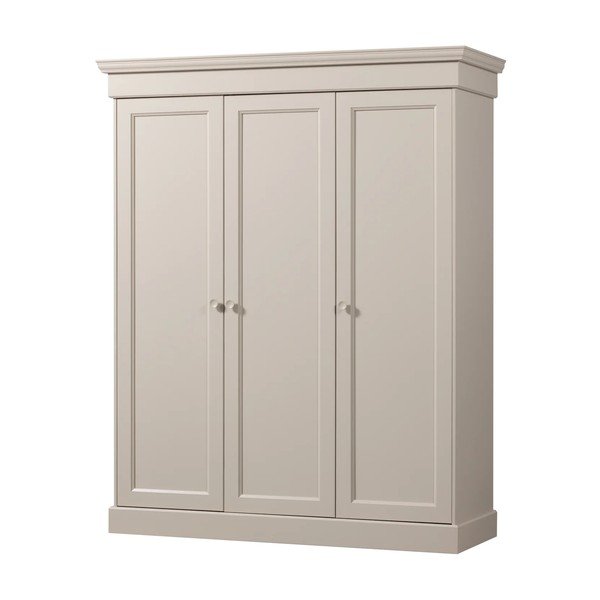Szarobeżowa szafa z litego drewna sosnowego 171x212x63 cm Olivia – WOOOD