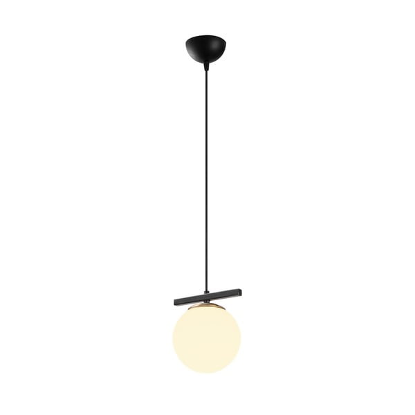 Biała/czarna lampa wisząca ze szklanym kloszem ø 15 cm Üzüm – Opviq lights-image-2