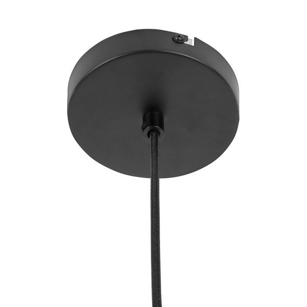 Czarna metalowa lampa wisząca z kloszem plecionki papierowej ø 80 cm Sombra – Leitmotiv-image-3