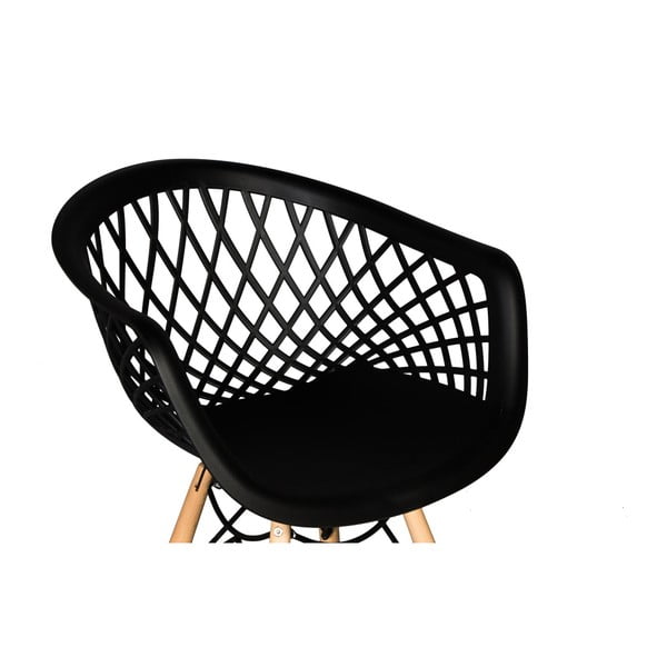 Zestaw 2 czarnych krzeseł Evergreen House René-image-1