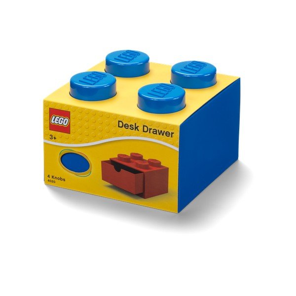 Niebieski pojemnik z szufladką LEGO®, 15x16 cm-image-4
