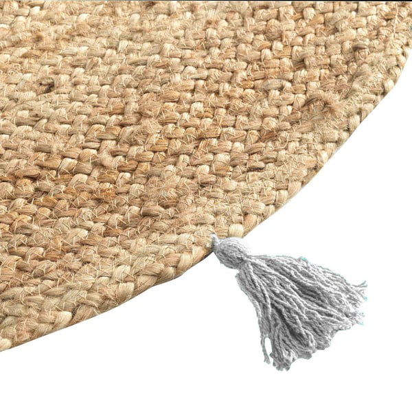 Biało-naturalny okrągły dywan ø 120 cm Shira – douceur d'intérieur-image-4