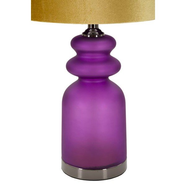 Żółto-fioletowa lampa stołowa z tekstylnym kloszem (wysokość 57,5 cm) Milva Two – Mauro Ferretti-image-3
