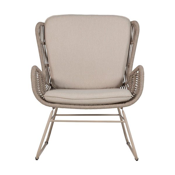 Beżowy metalowy/tapicerowany fotel ogrodowy Grace – WOOOD-image-2