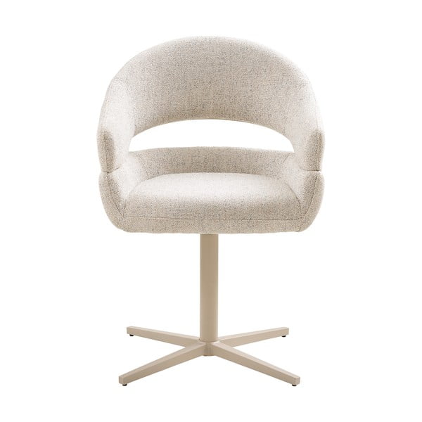 Kremowe tapicerowane fotele jadalniane zestaw z podłokietnikami 2 szt. Dover – House Nordic-image-4