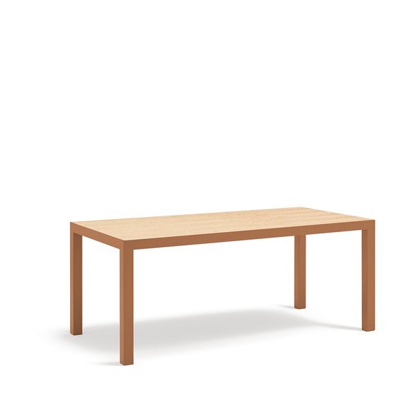 Stół z blatem z drewna dębowego 75x180 cm Alma – Teulat-image-2