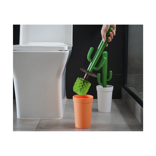 Pomarańczowa szczotka do WC w kształcie kaktusa Qualy&CO Cacbrush-image-1
