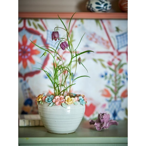 Kamionkowa ręcznie malowana osłonka na doniczkę ø 19,5 cm Eanna – Bloomingville-image-1