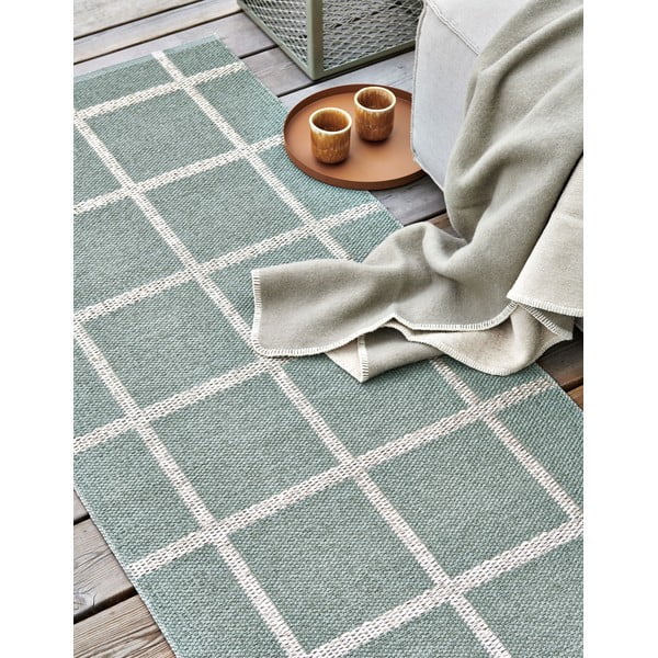 Szarobeżowy koc z mieszanki wełny 140x200 cm Ylva Dark Linen – Pappelina-image-1