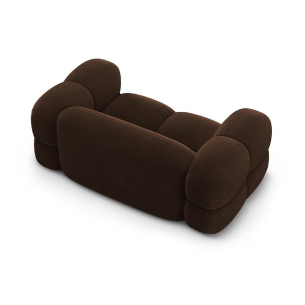 Ciemnobrązowa aksamitna sofa 180 cm Loretto – Cosmopolitan Design-image-4