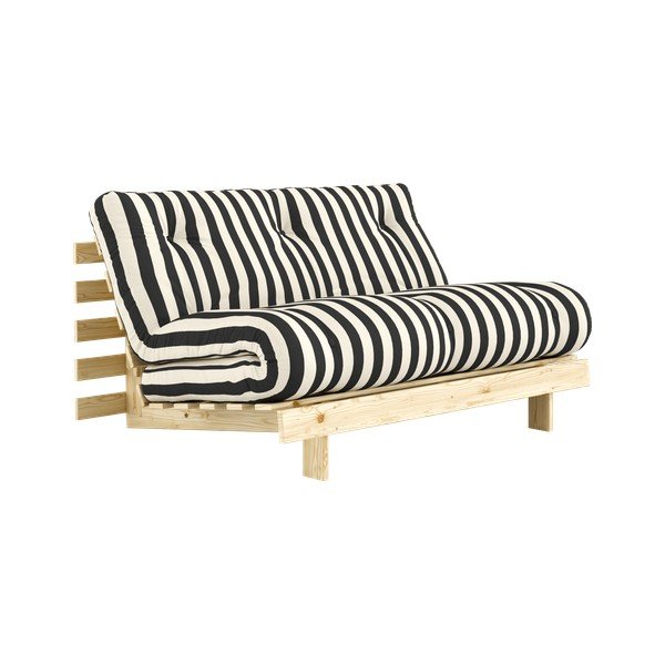 Czarno-biała rozkładana sofa 140 cm Roots – Karup