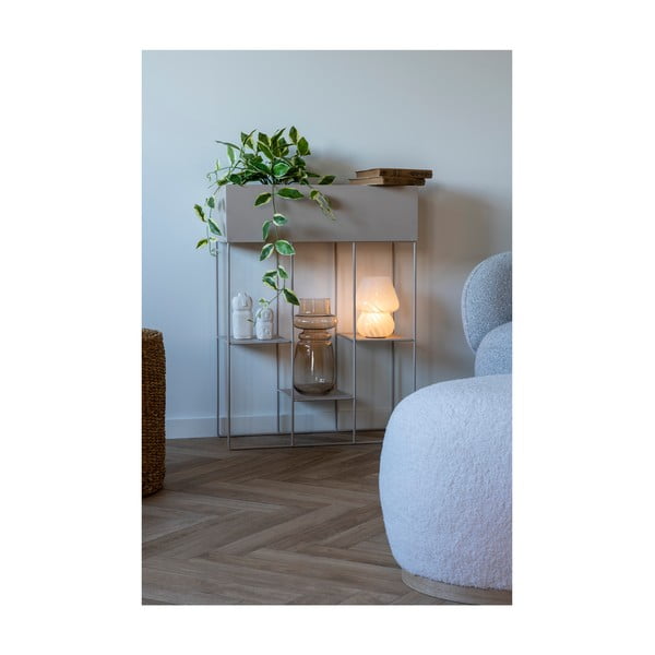 Biała lampa stołowa LED ze szklanym kloszem (wysokość 19,5 cm) Alton – House Nordic-image-3