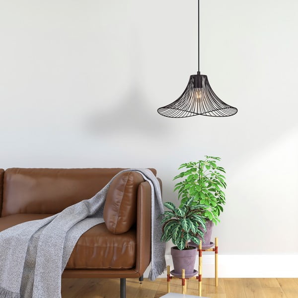 Czarna lampa wisząca ø 40 cm Wavy – Squid Lighting-image-1