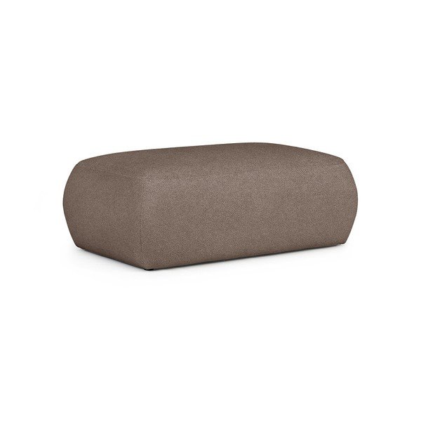 Brązowy podnóżek z materiału bouclé Mirel – Rodier-image-2