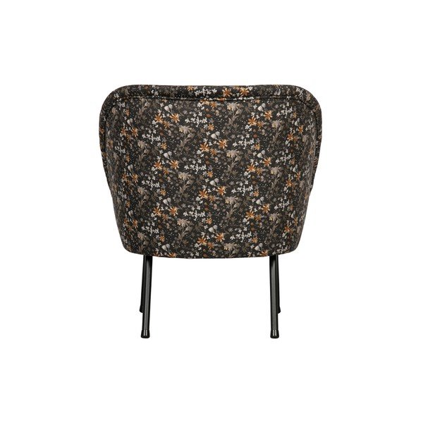 Czarny fotel w kwiaty BePureHome Vogue-image-4