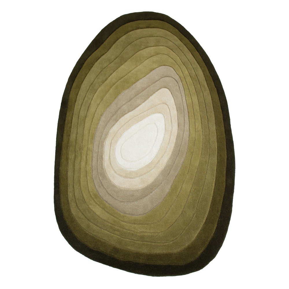 Zielony wełniany dywan tkany ręcznie 200x290 cm Puddle Ombre – Flair Rugs