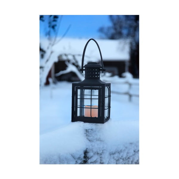 Czarny lampion LED z uchwytem Best Season-image-1
